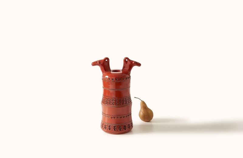 ALDO LONDI VASE WITH HORSE FIGURES