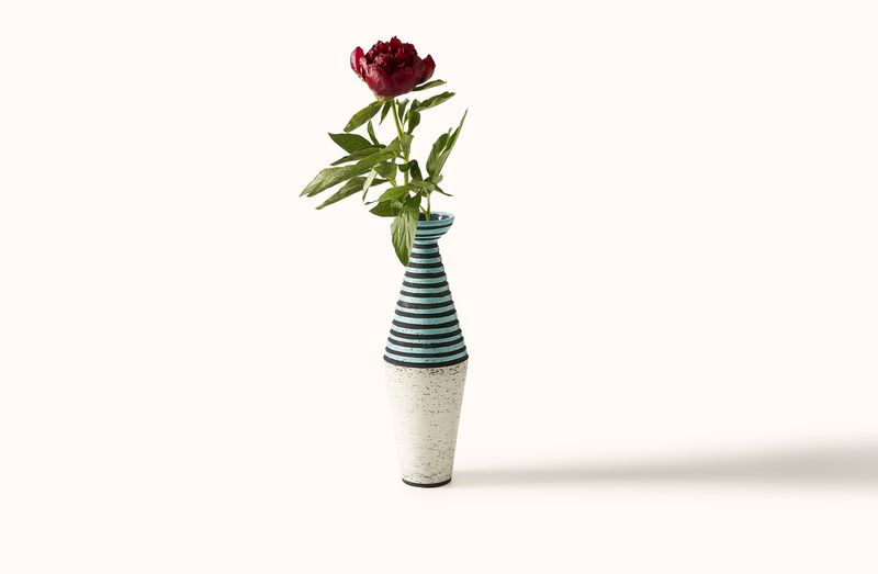 ALDO LONDI STRIPED CERAMIC VASE