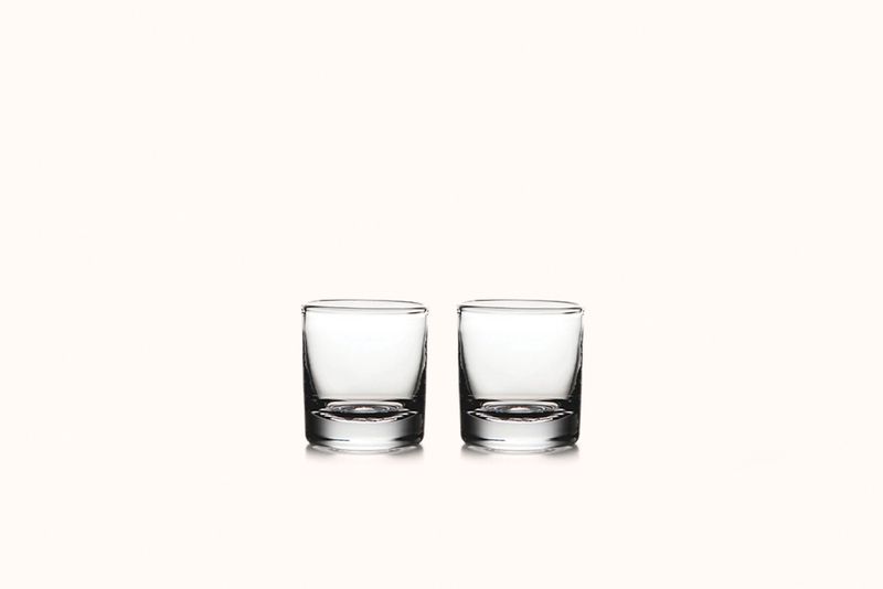 SIMON PEARCE ASCUTNEY DOUBLE OLD-FASHION GLASSES