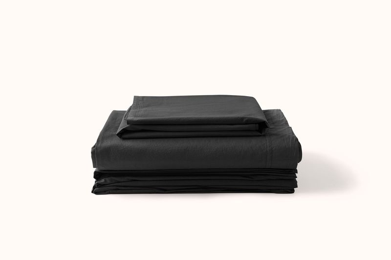 SOCIETY LIMONTA EXTRAFINE COTTON BED LINENS - ANTRACITE