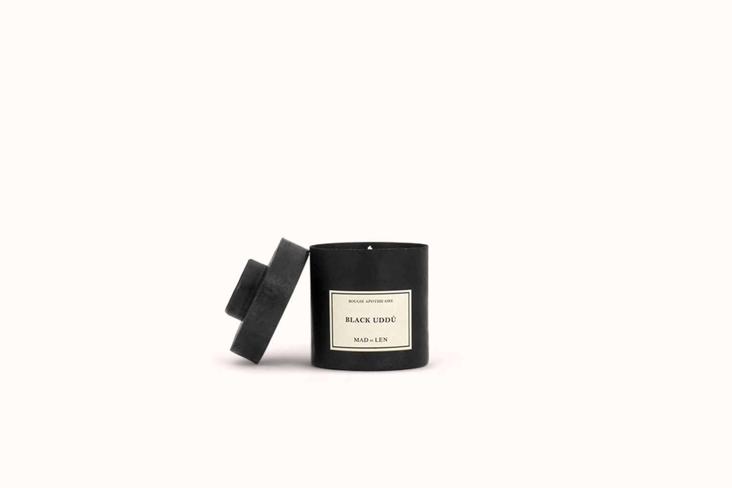 MAD ET LEN WHITE WAX BLACK UDDU BASIC PETITE CANDLE