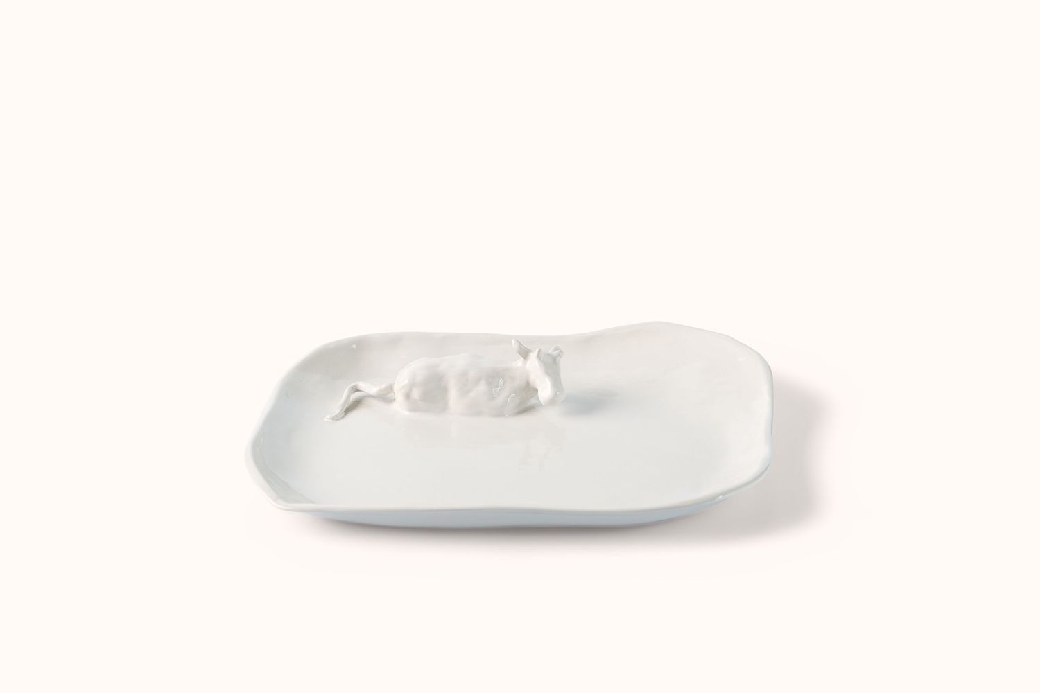 MONTES DOGGETT CERAMIC COW MOTIF PLATTER NO. 893