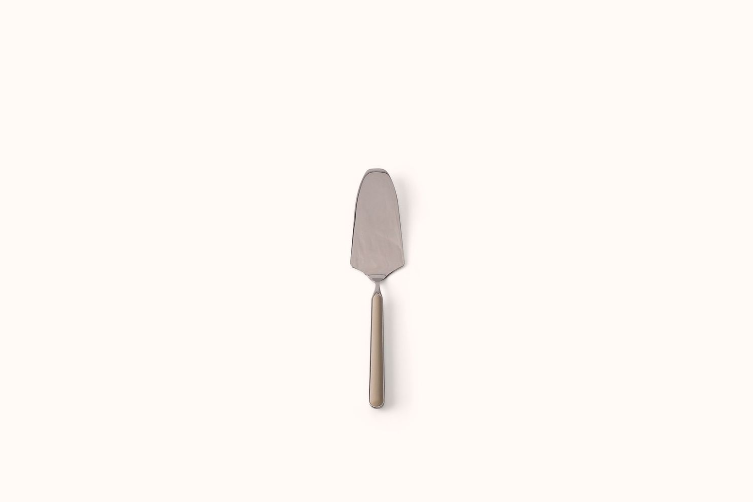 MEPRA TAUPE ON POLISHED STAINLESS STEEL FANTASIA CAKE SERVER