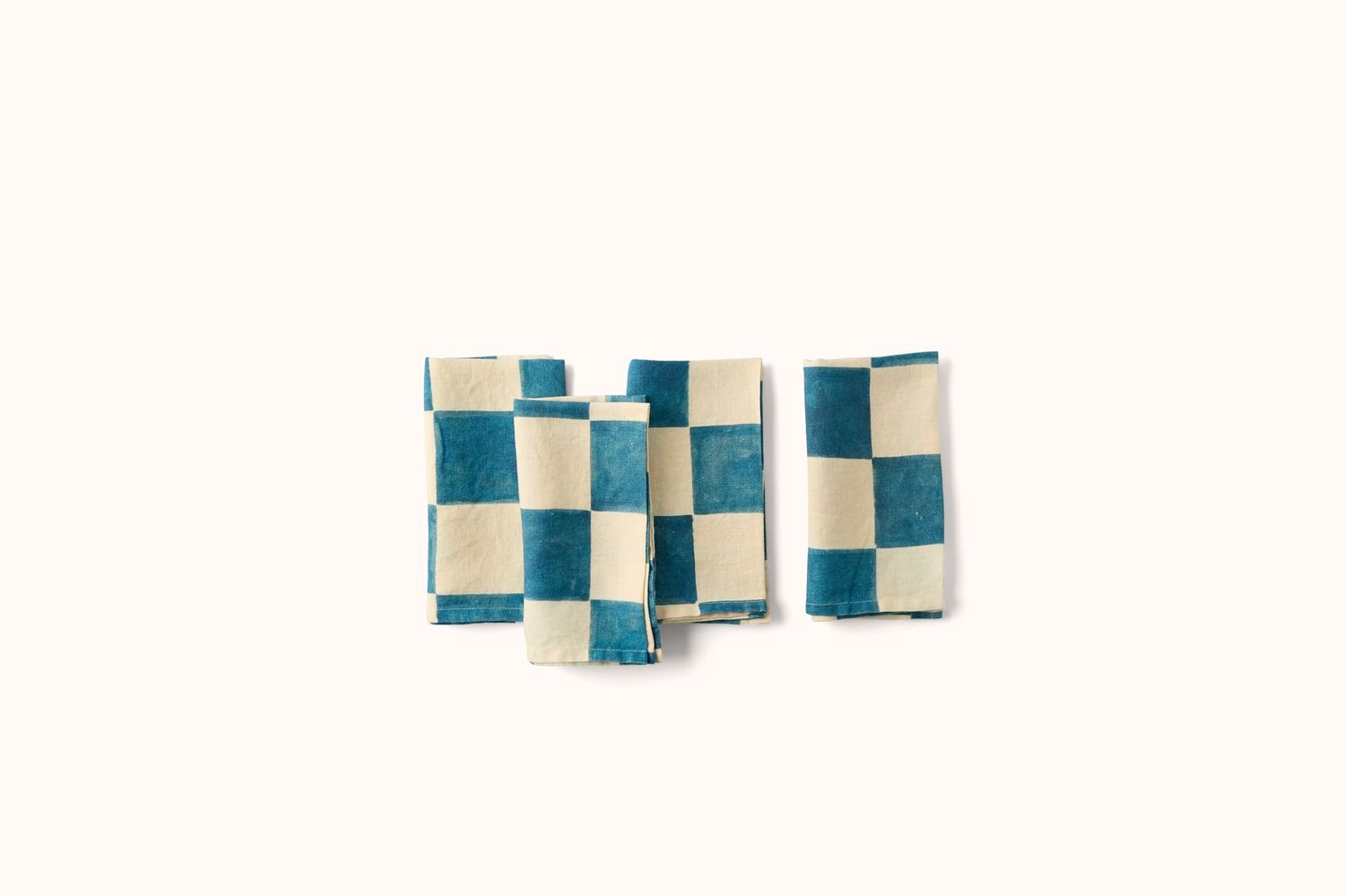 ONCE MILANO LINEN NAPKINS WITH CHESS PATTERN
