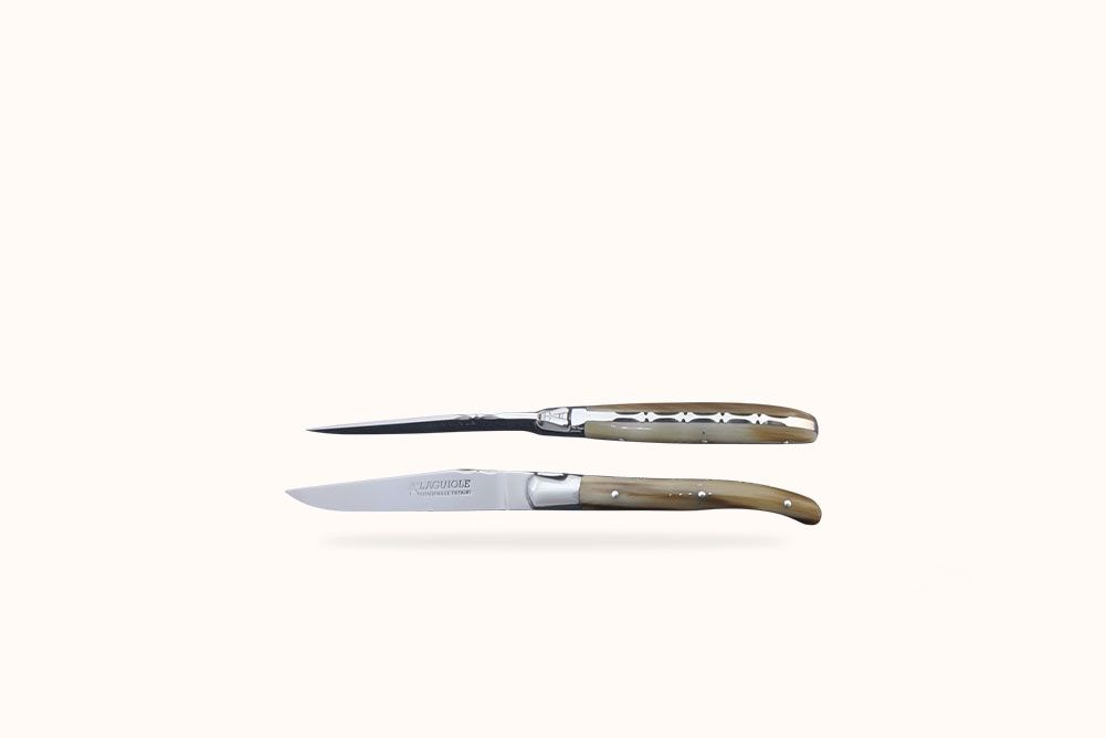 FONTENILLE-PATAUD LAGUIOLE STEAK KNIVES - HORN