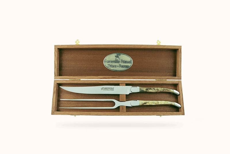 FONTENILLE-PATAUD LAGUIOLE CARVING SET - RAM HORN