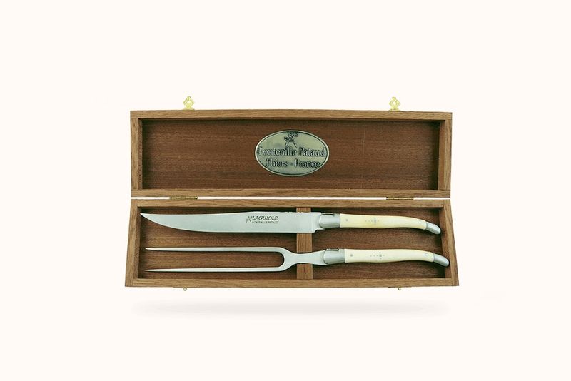 FONTENILLE-PATAUD LAGUIOLE CARVING SET - BONE