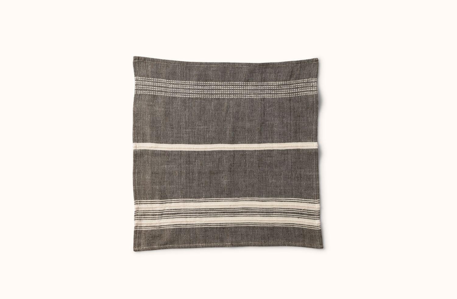 CREATIVE WOMEN ADEN COTTON DINNER NAPKIN, Colour: Grey with Natural