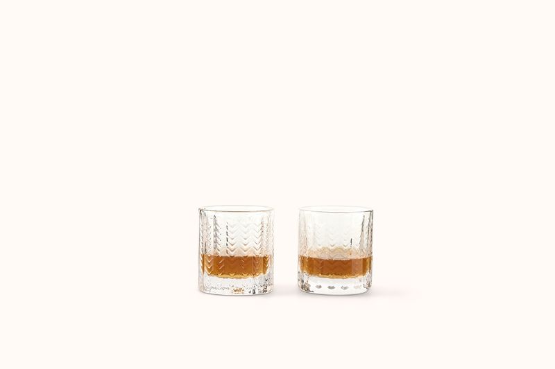 SIMON PEARCE GREENWICH LOWBALL GLASSES SET OF 2