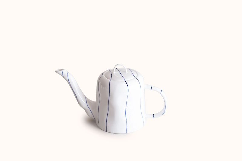 FELDSPAR COBALT STRIPED TEAPOT - 1L