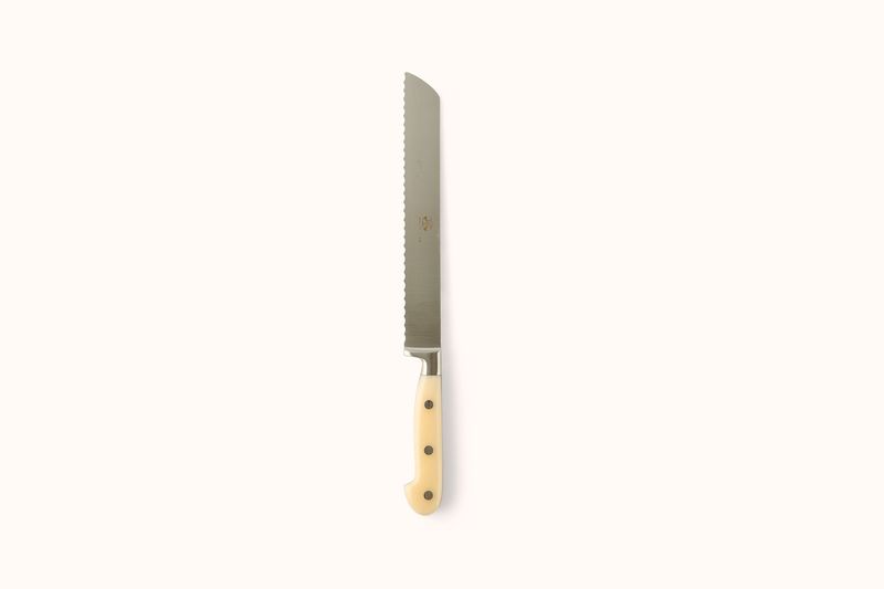 BERTI BREAD KNIFE IN MAGNETIC BLOCK - CREAM