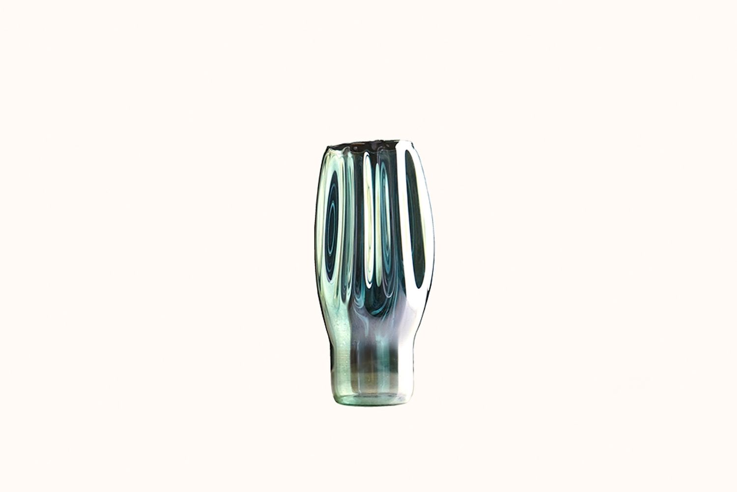 KANZ ARCHITETTI GROOVE SMALL VASE - GREEN