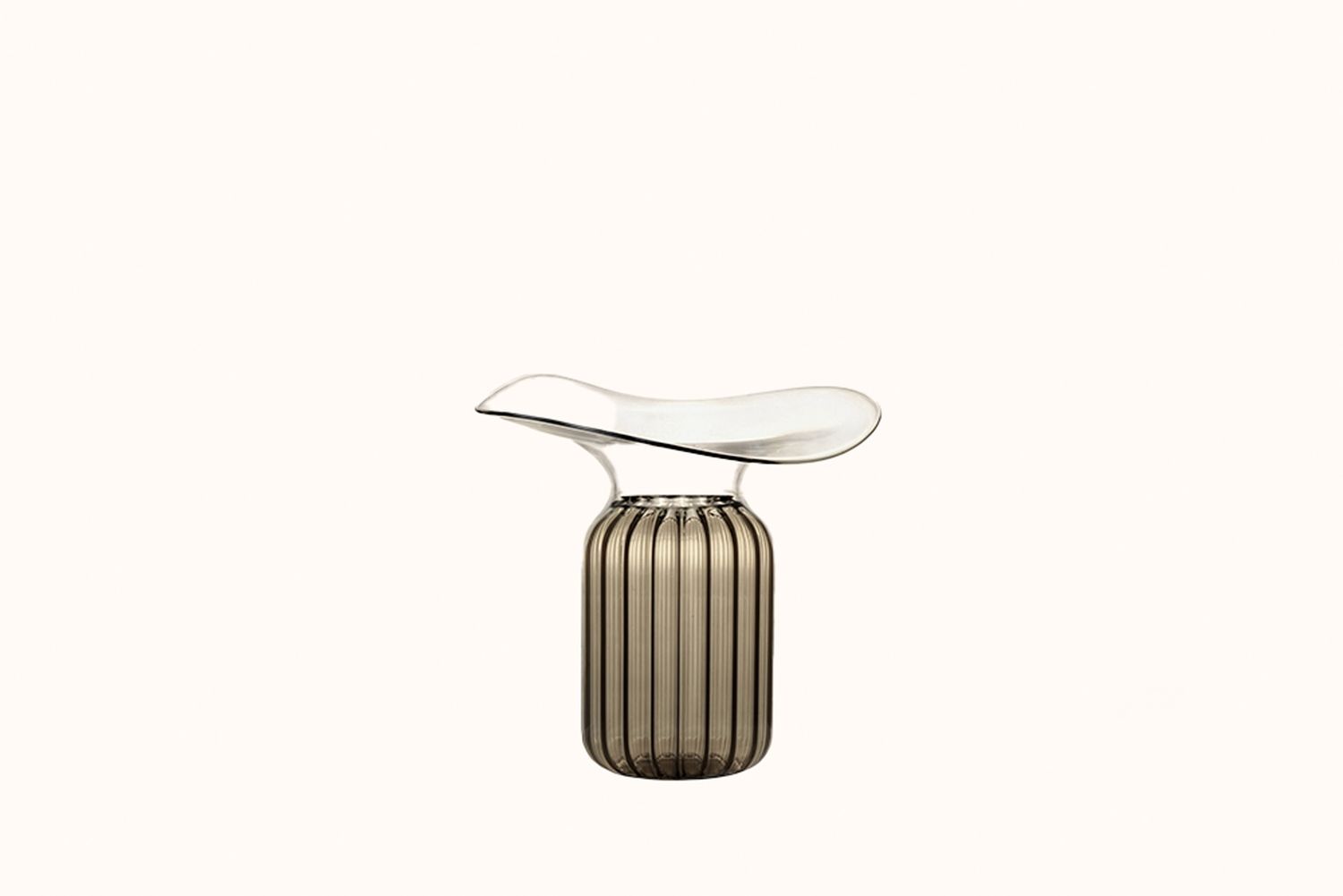 KANZ ARCHITETTI TOSCA SMALL VASE - CLEAR/BRONZE