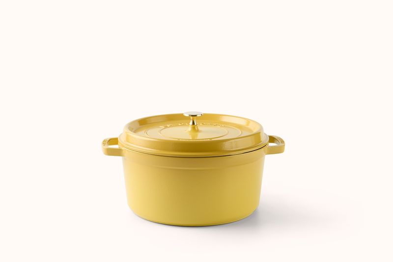 STAUB 7 QT. ROUND DUTCH OVEN - CITRON