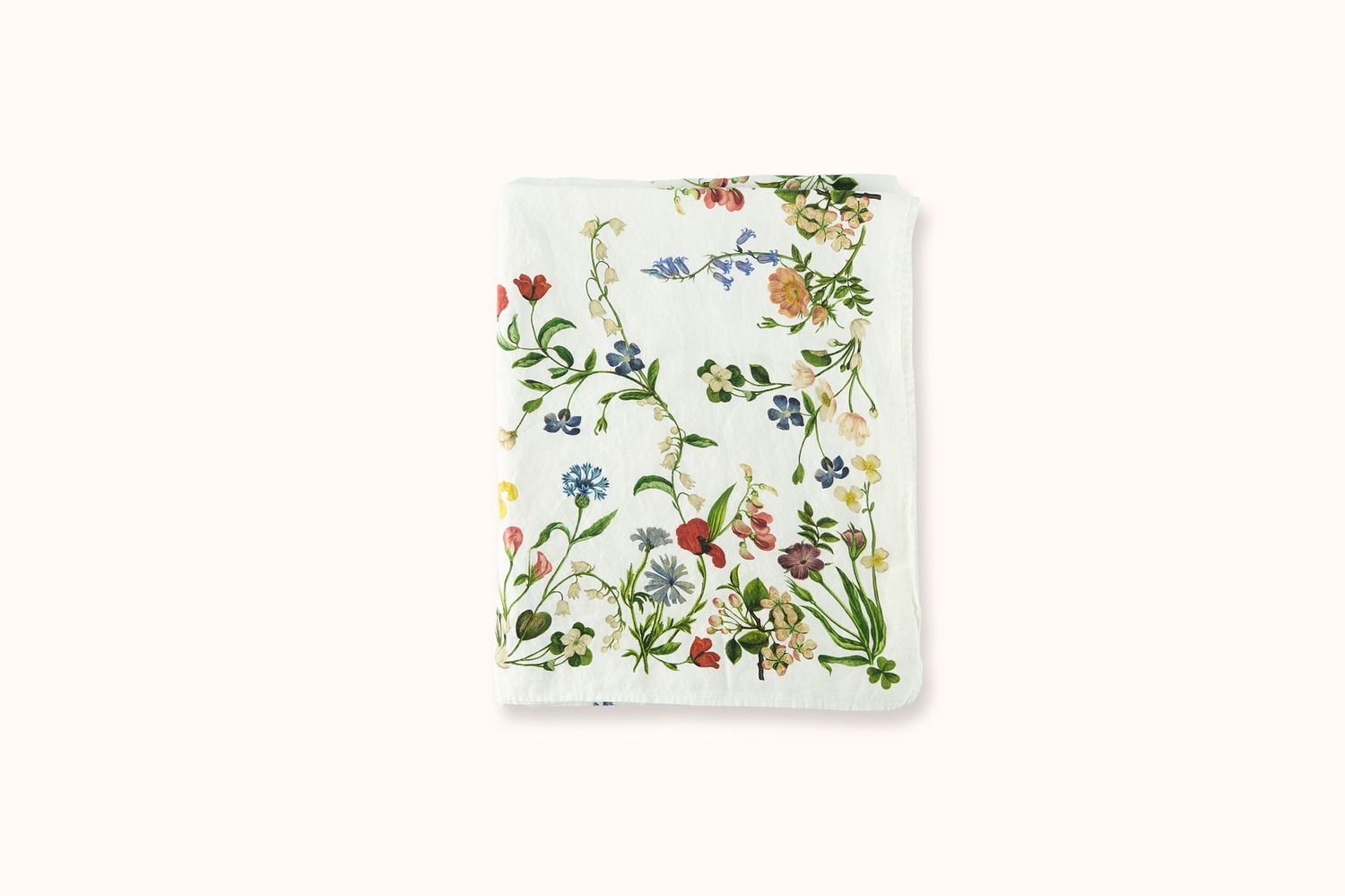 SUMMERILL &amp; BISHOP + JOHN DERIAN BOTANICAL WILDFLOWER LINEN TABLECLOTH