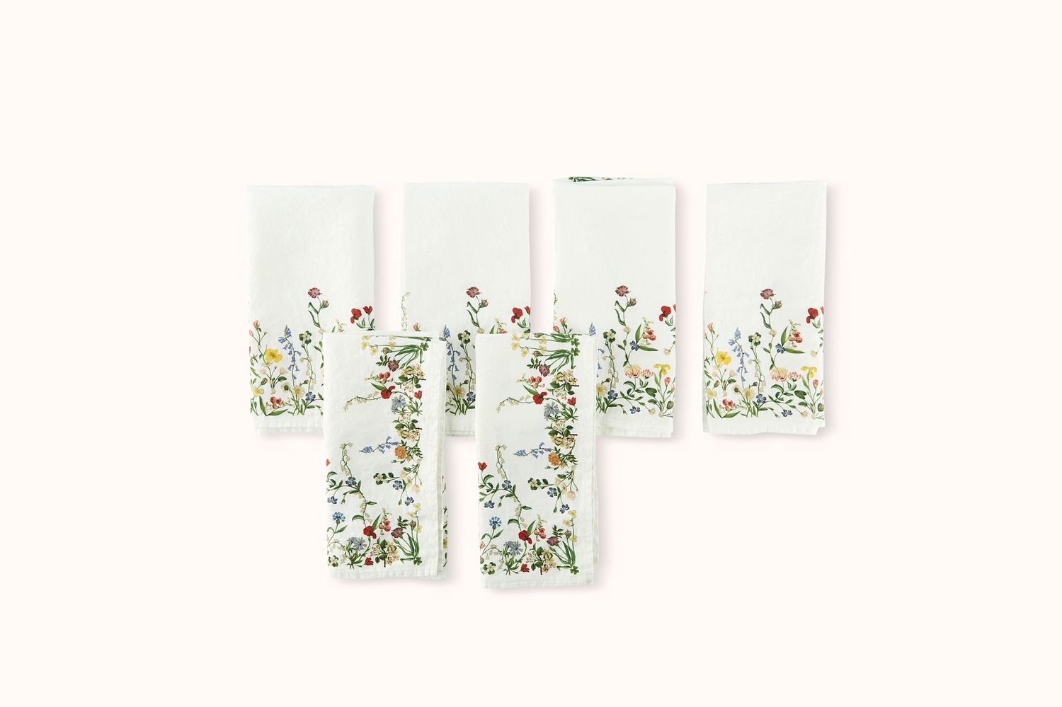 SUMMERILL &amp; BISHOP + JOHN DERIAN BOTANICAL WILDFLOWER LINEN NAPKIN