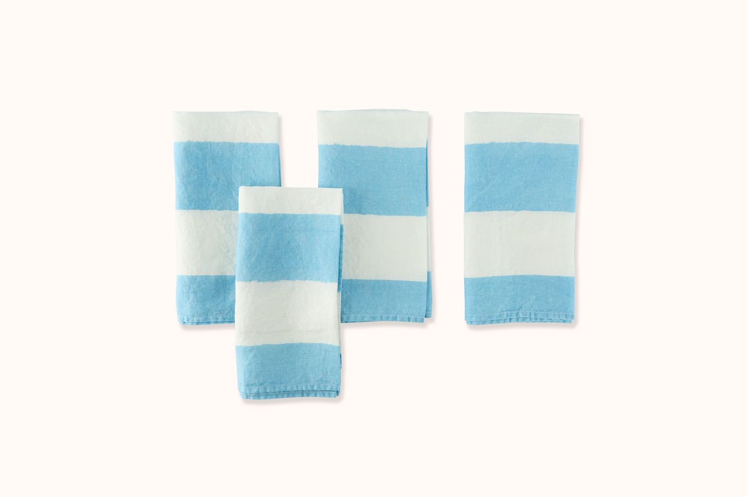 SUMMERILL &amp; BISHOP STRIPE LINEN NAPKIN - LIGHT BLUE