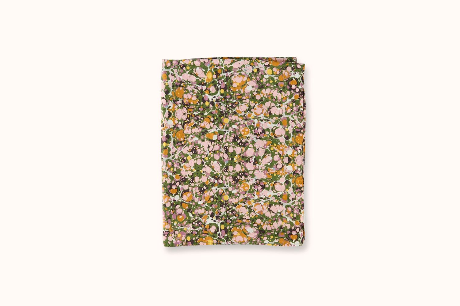 SUMMERILL &amp; BISHOP MARBLE PRINT LINEN TABLECLOTH