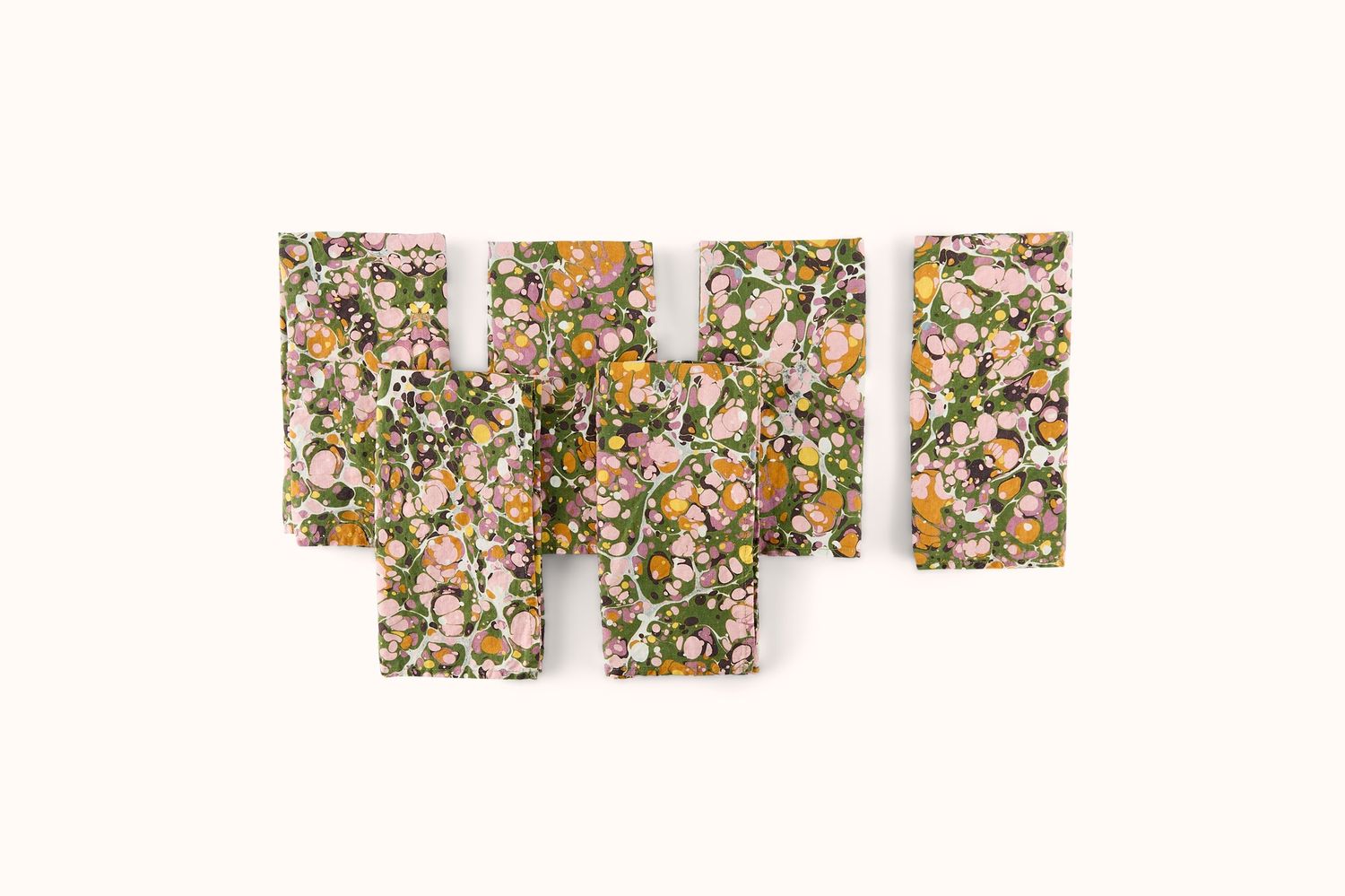 SUMMERILL &amp; BISHOP MARBLE PRINT LINEN NAPKIN