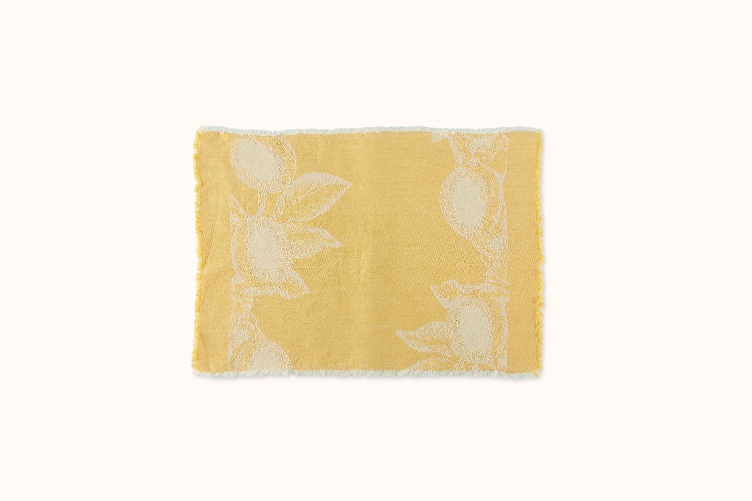 ARCOLAIO PLACED LEMONS FRINGE EDGE PLACEMAT