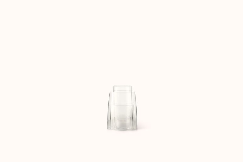DEBORAH EHRLICH HURRICANE LANTERN WITH CLEAR TEA LIGHT