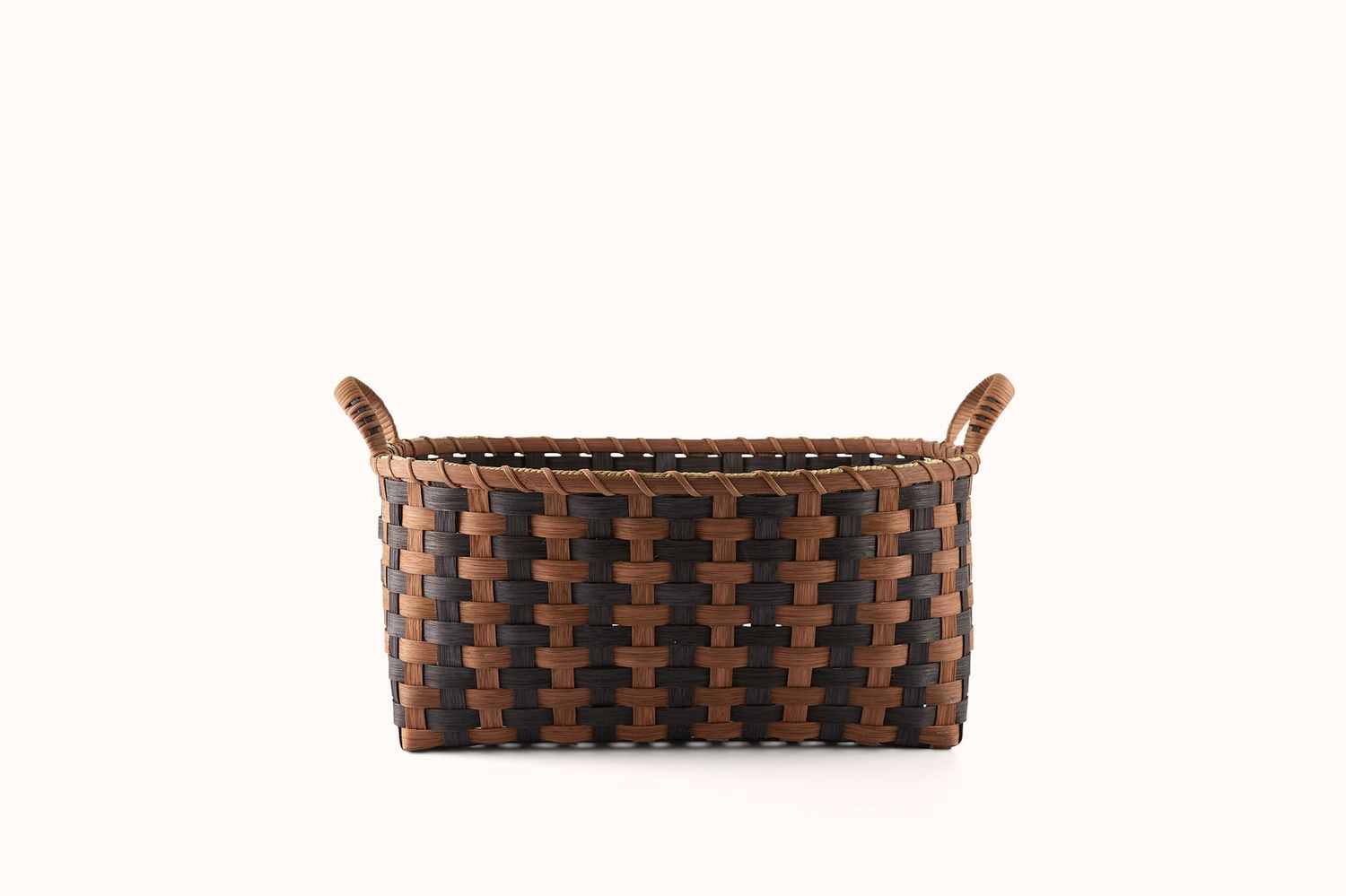 UNDERWATER WEAVING STUDIO MIDNIGHT/BROWN T-STRIPE BOUNTY BASKET