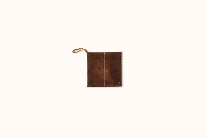 LINNY KENNEY BROWN LEATHER OVEN SQUARE