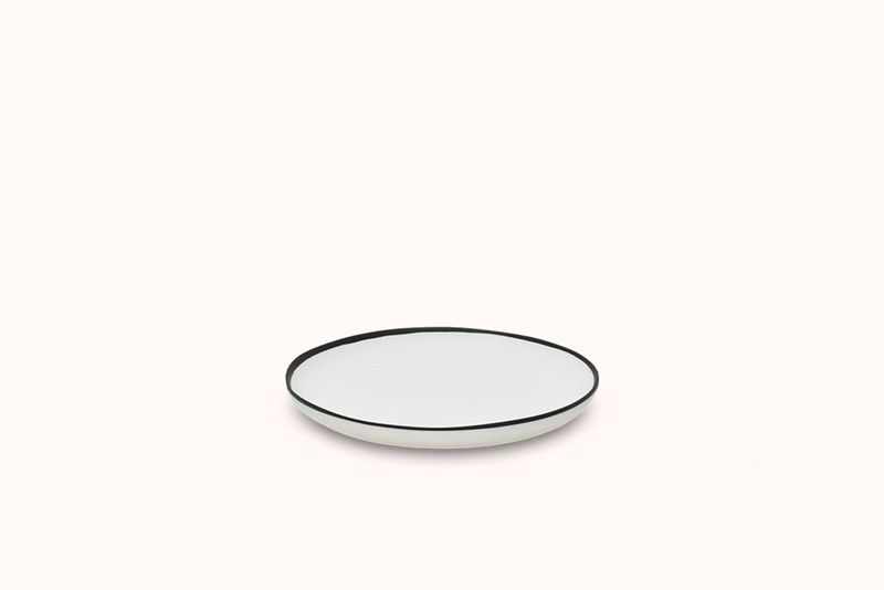TF DESIGN LIGNE LARGE PLATE - WHITE/BLACK