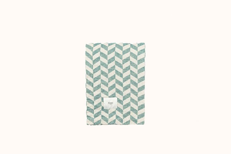 NIMU ROMA GREEN/OFF WHITE TORCELLO BEACH TOWEL