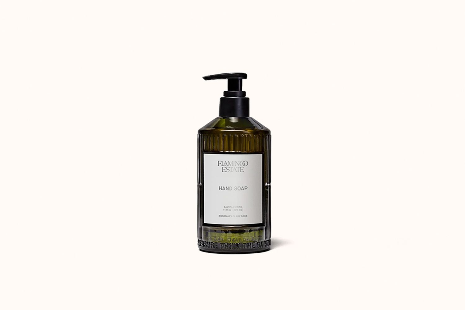 FLAMINGO ESTATE ROSEMARY CLARY SAGE HAND SOAP IN GLASS BOTTLE