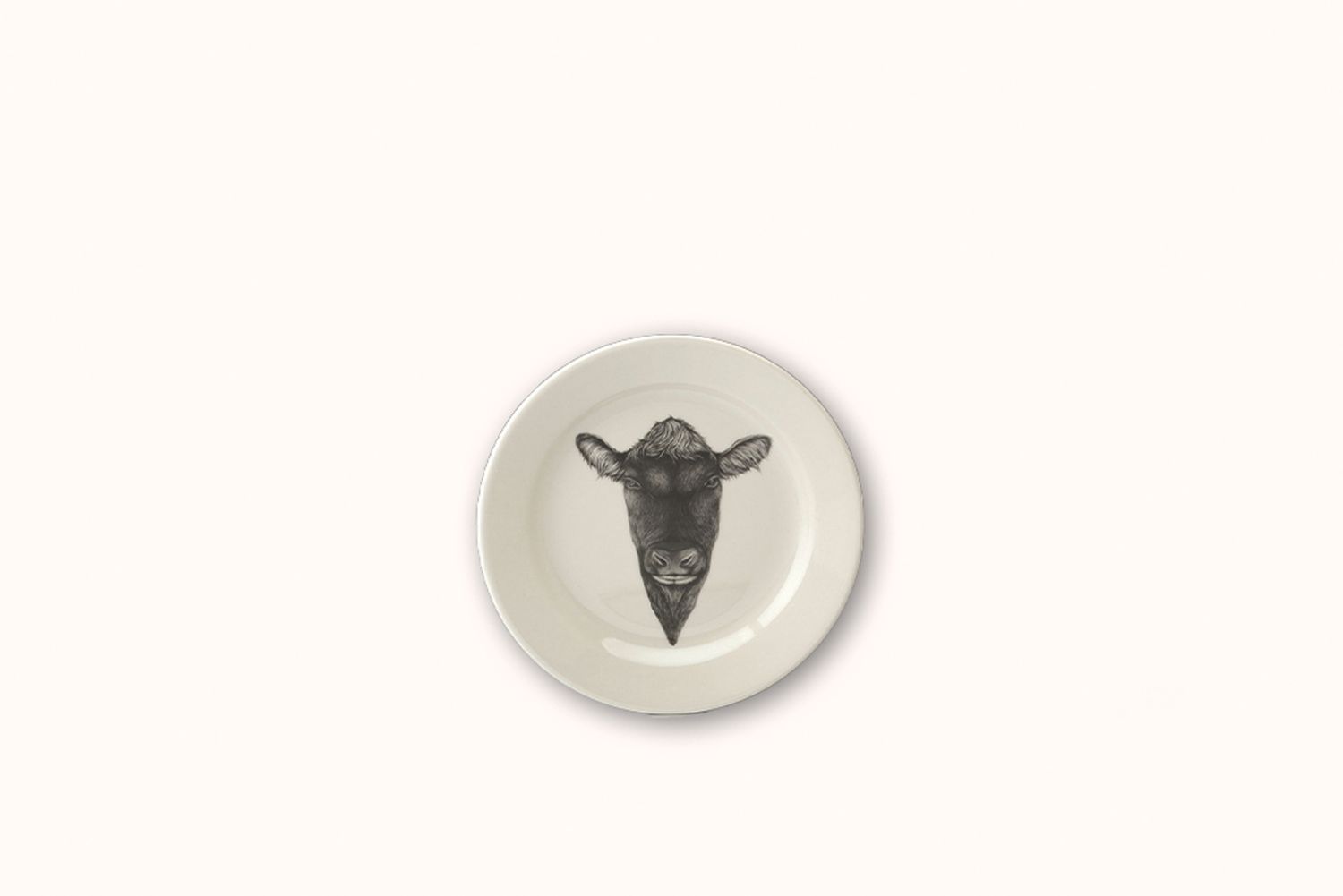 LAURA ZINDEL SALAD PLATE - ANGUS BULL