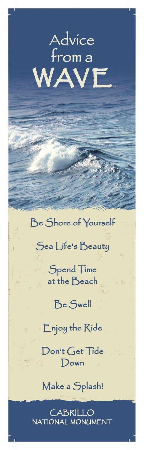 CABRILLO NATIONAL MONUMENT WAVE BOOKMARK