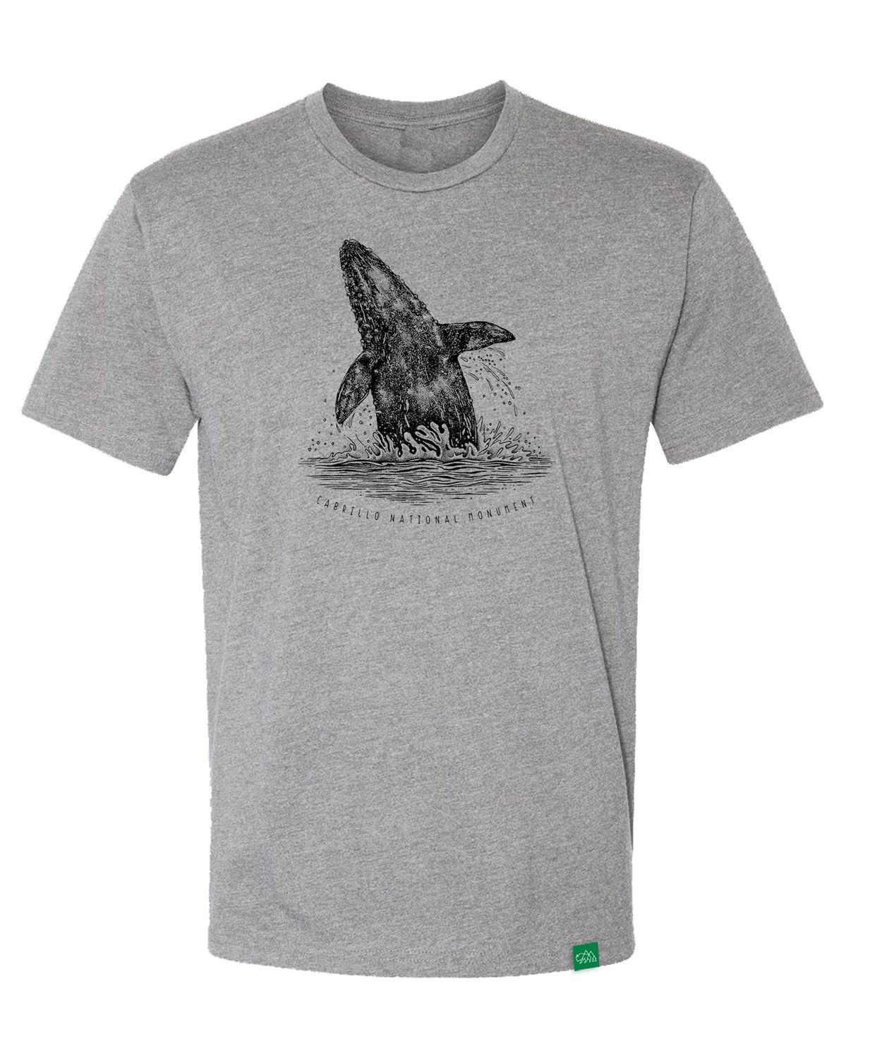 CABRILLO WHALE  T-SHIRT DARK HEATHER