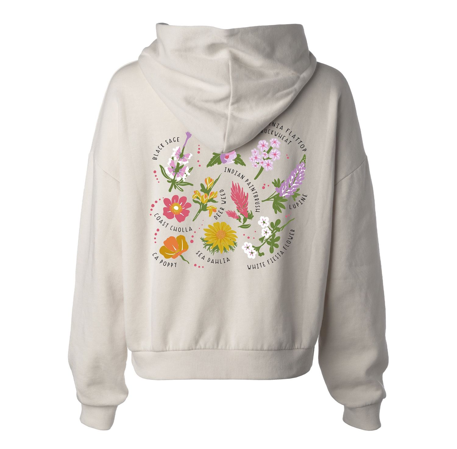 WILDFLOWERS WOMENS HOODED SWEATSHIRT