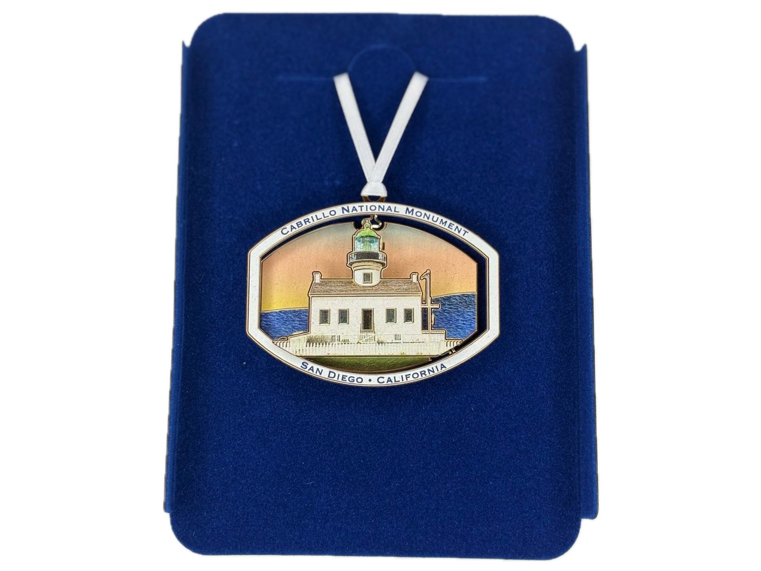 CABRILLO MONUMENT LIGHTHOUSE METAL ORNAMENT