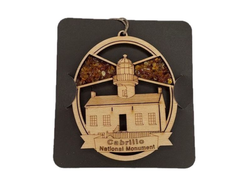 AMBER LIGHTHOUSE ORNAMENT