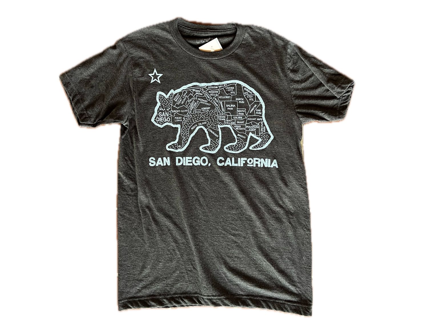 SAN DIEGO BEAR MAP UNISEX T-SHIRT