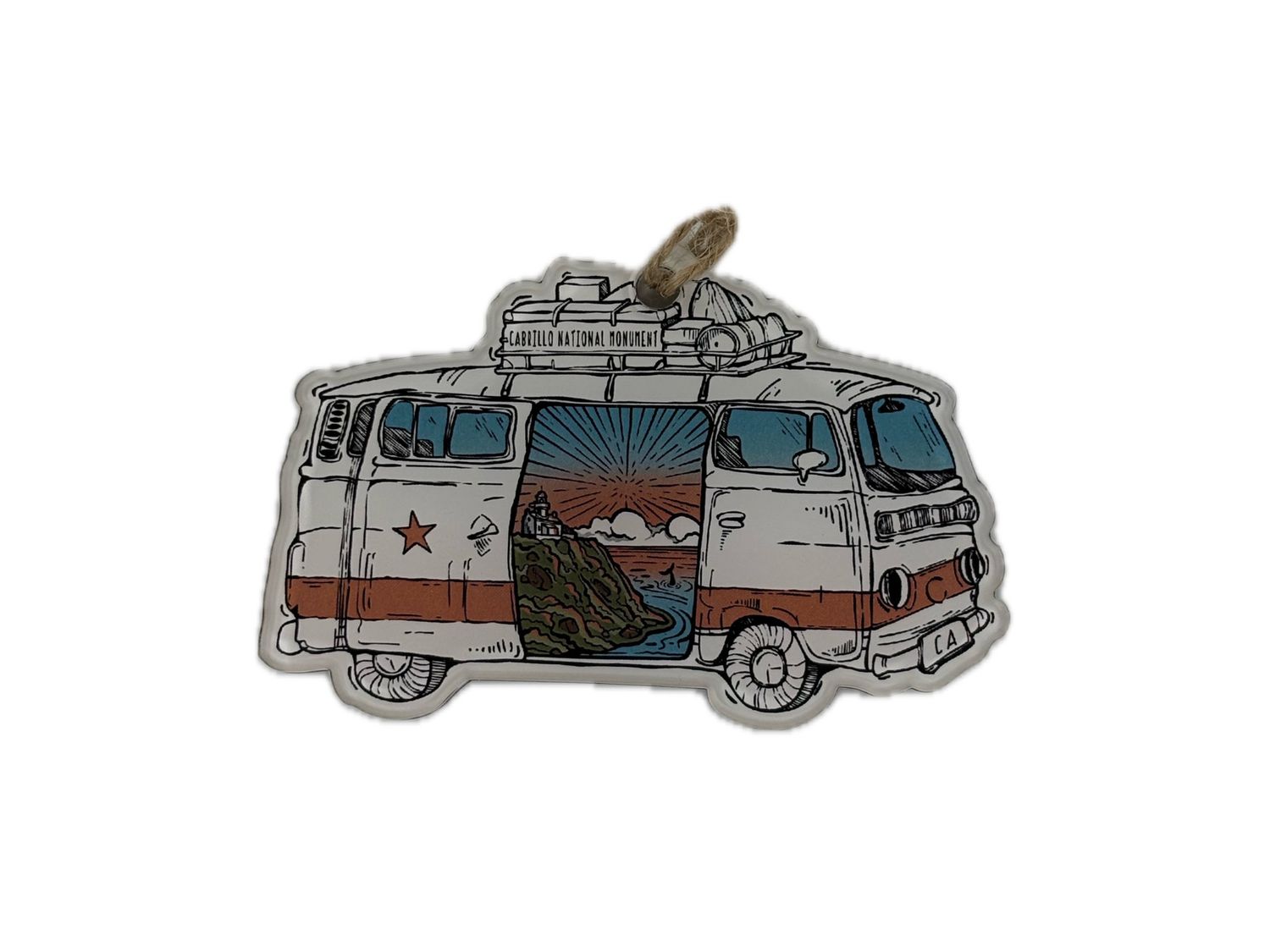 CABRILLO ROAD TRIP DIE CUT ORNAMENT