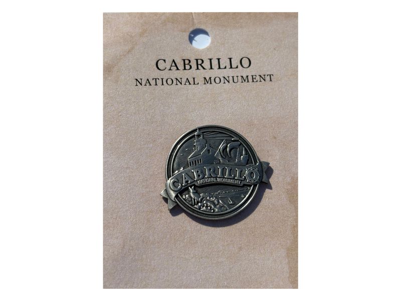 CABRILLO NATIONAL MONUMENT ETCHED SILVER PIN