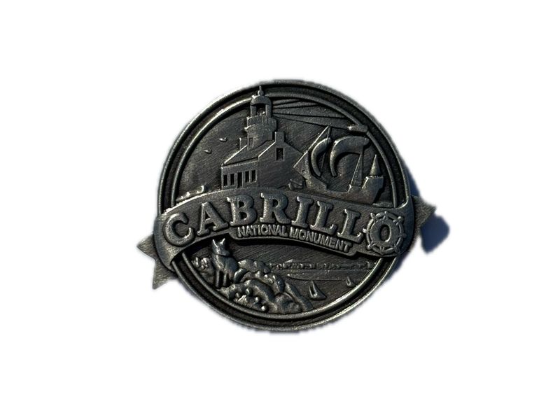 CABRILLO NATIONAL MONUMENT ETCHED SILVER PIN