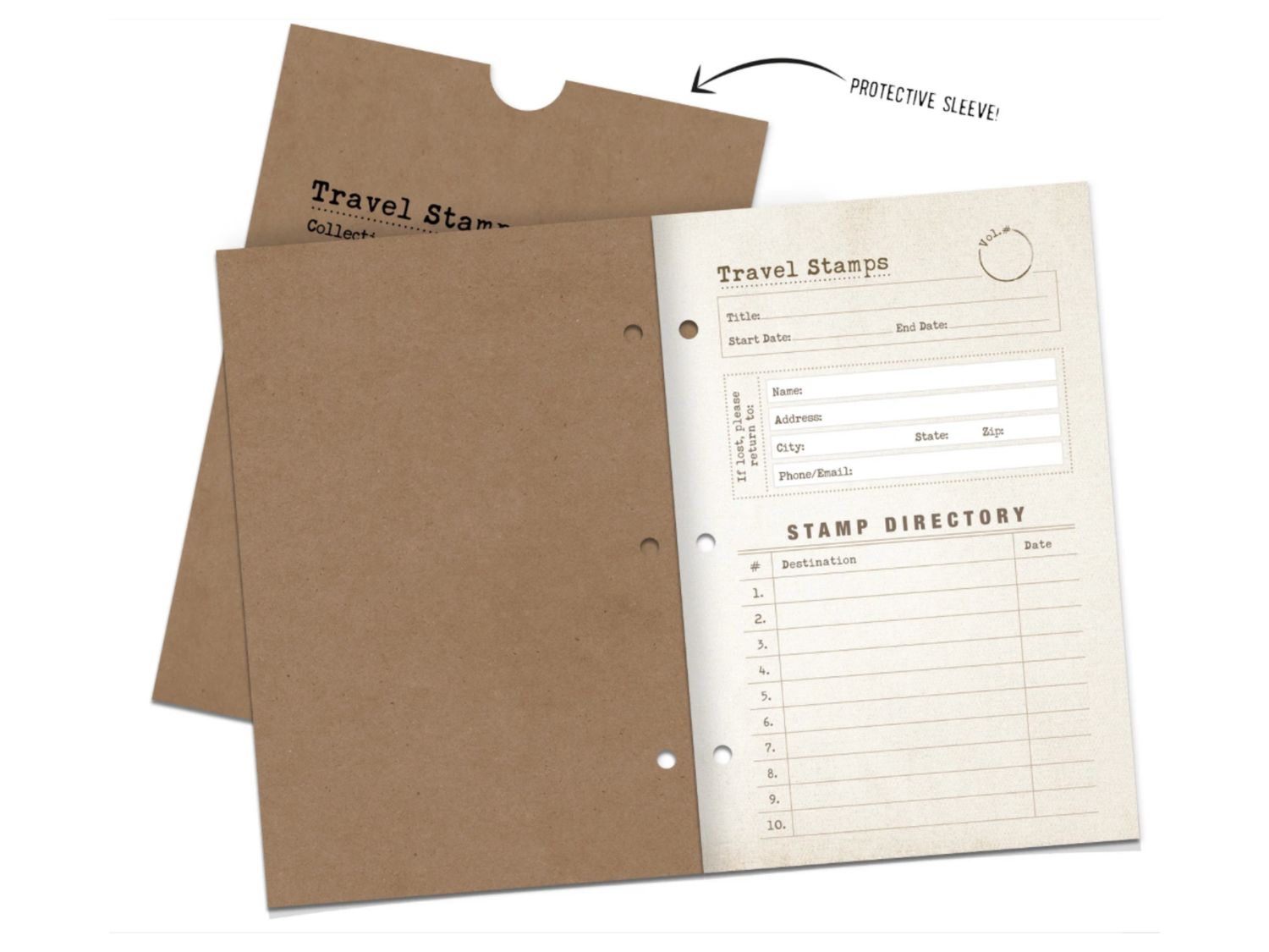 TRAVEL STAMP COLLECTION BOOKLET