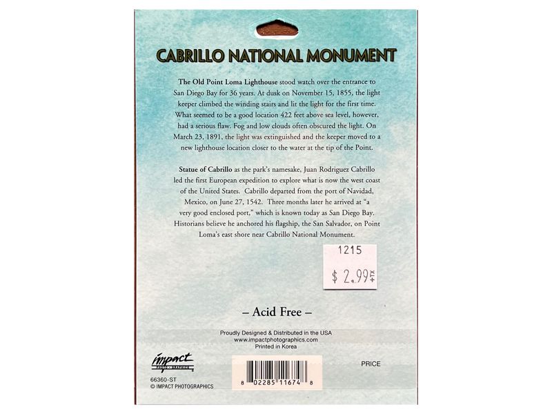 CABRILLO PASSPORT STICKER