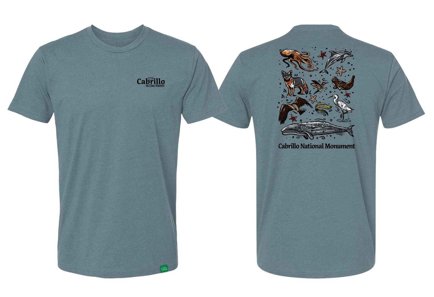 CABRILLO ANIMAL COLLAGE HEATHER SLATE BLUE