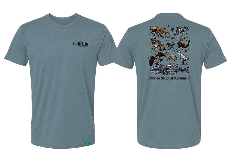 CABRILLO ANIMAL COLLAGE HEATHER SLATE BLUE