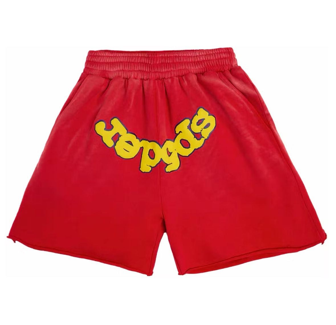 Sp5der Sweatshort Red/Yellow Logo