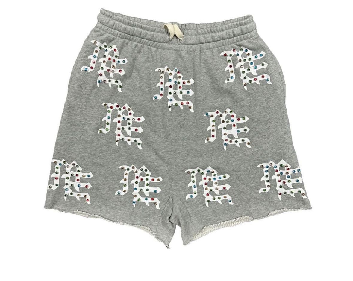 Mixed Emotion Grey &quot;Me&quot; Logo Shorts