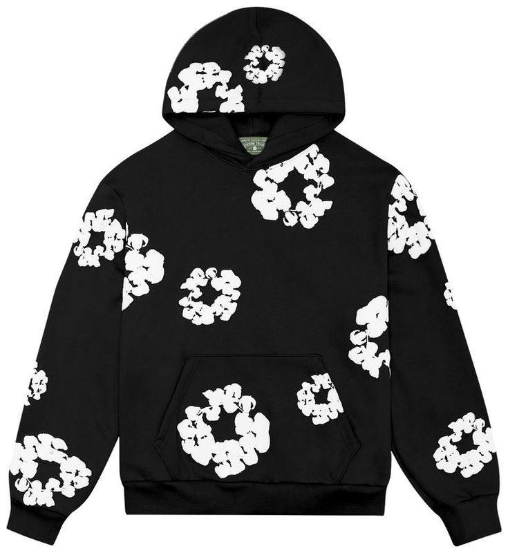 Denim Tears Cotton Wreath Black Hoodie