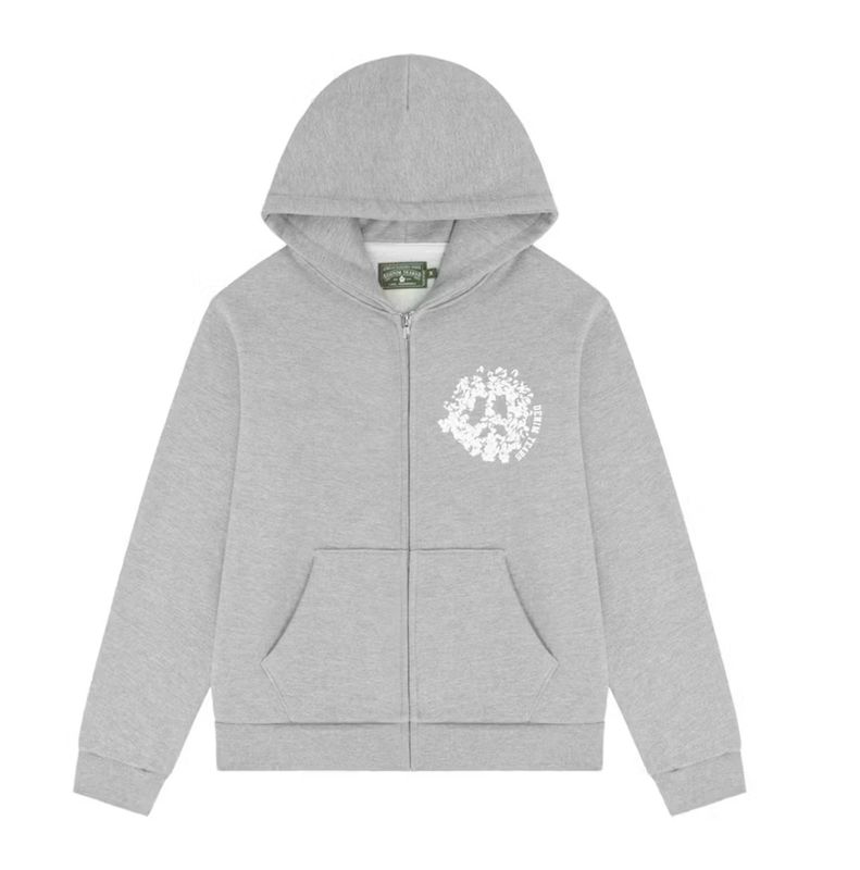 Denim Tears University Zip Hoodie  Grey