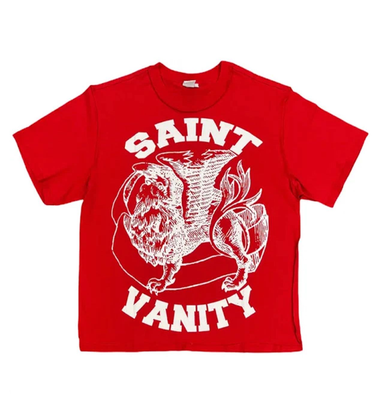 Saint Vanity Griffin Tee Red White Logo