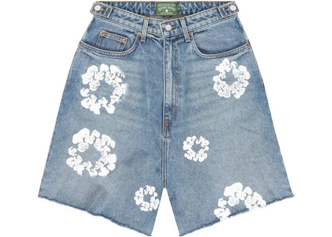 Denim Tears Wreath Jean Short Light Wash